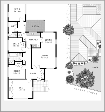 B&W Floor Plan Sample